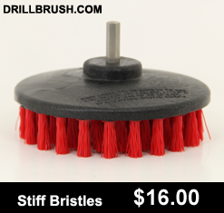 Stiff red drill brush